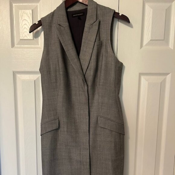 Grey wool dress with collar and buttons in size 6 - Picture 1 of 6